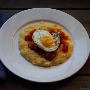 Polenta with Sofrito and Fried Eggs